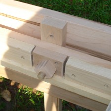 Square timber nut to fit between resonator bank horizontals