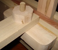 Close up of timber nut Close up of timber nut